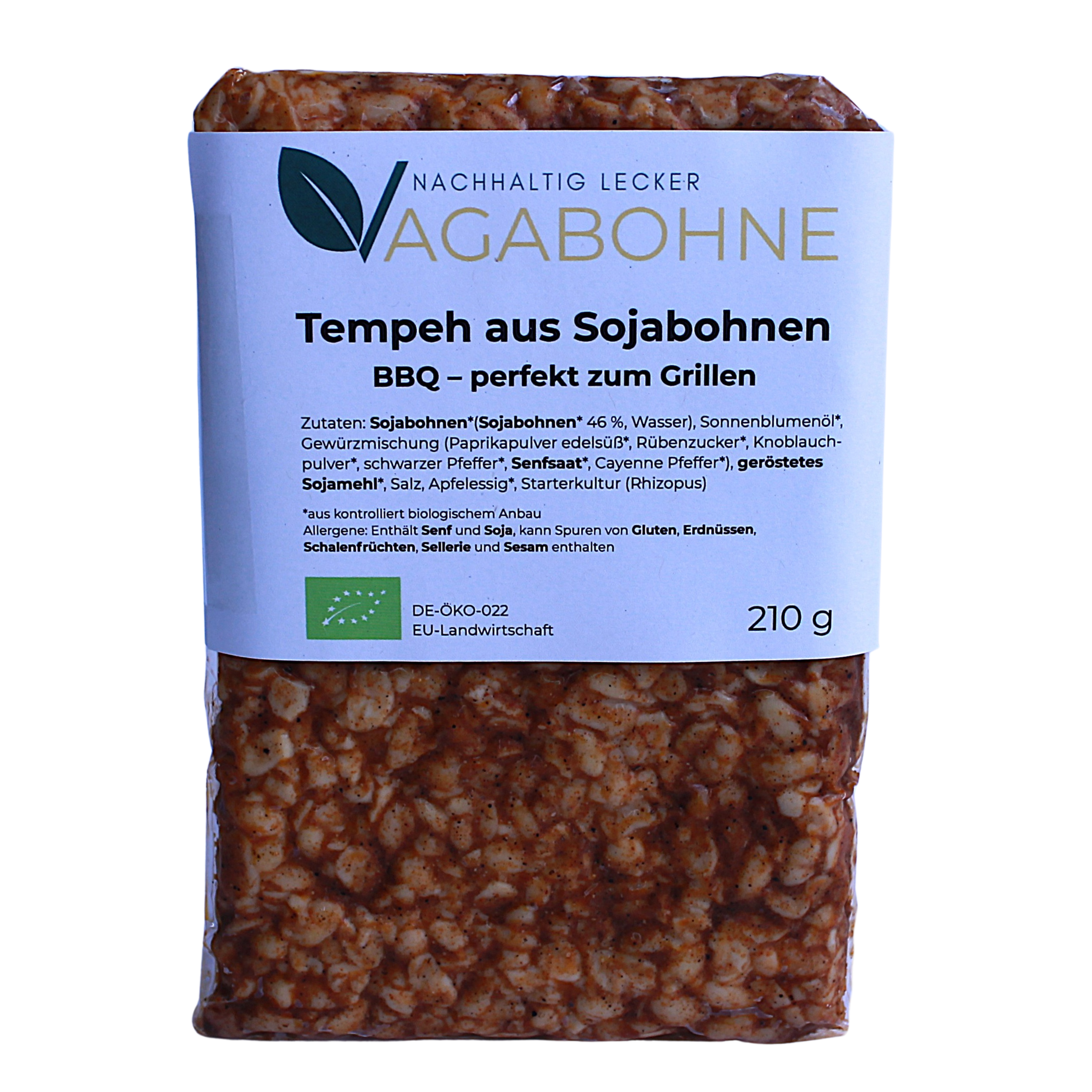 Bio-Tempeh aus Sojabohnen - BBQ - perfekt zum Grillen